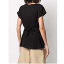 DKNY  Black V-neck Wrap T-shirt S NWT Photo 2