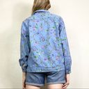 Vintage Blue  Floral Button Up Jean Shacket Jacket Photo 3