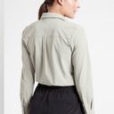 Athleta ‎ River North Sage Green Long Sleeve Button Up Bodysuit Size L Photo 8