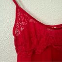 Victoria's Secret Victoria’s Secret Y2K Lace Strappy Sheer Tank Lingerie Red Babydoll size small Photo 2