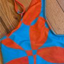 Fabletics  new blue and orange cheeky bathing suit size large Photo 1