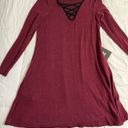 Iz Byer Maroon Sweater Dress Photo 1