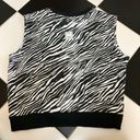 Collegiate Outfitters Oversized Sleeveless Sweater Vest Boxy Zebra Stripe Academia size Med Photo 1