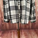 Soho  New York & Co Black Plaid Convertible Sleeve Flannel Shirt Photo 10