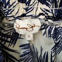 Panama Jack Blue/White Hawaiian Palm Tree Pants, Women's XL Photo 4