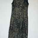 Sans Souci  Black and Gold Floral Overlay MIDI Dress Photo 6