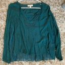 Black Swan Boutique Green Textured Blouse Photo 1