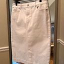 Talbots  White Denim Skirt Size 2 Photo 0