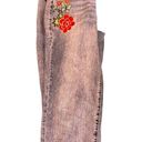 EARL JEANS Cropped raw hem floral embroidered boho medium wash distressed jeans. Size 10 Photo 1