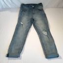 No Bo  High Rise Cropped Distressed Jeans Womens Sz 9 Blue Photo 0