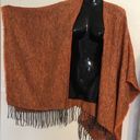 Forever Dreams women’s cape/shawl. Size One Size Orange Photo 3