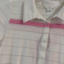 American Eagle Vintage  Polo white and pink stripes slim fit size large Photo 5