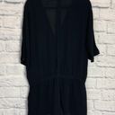 Joie  Benoite black sheer silk short sleeve romper medium Photo 4