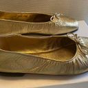 Taryn Rose  lovely Golden leather flats size 38 or 7.5 feminine with bow Photo 5