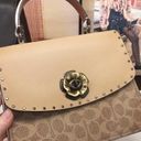 Coach Parker Top Handle In Signature Canvas With Rivets Photo 7