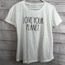 Rae Dunn  Womens Short Sleeve "Love Your Planet" Graphic Tee Sz M Photo 0