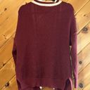 Universal Threads Universal thread chunky knit maroon varsity style cardigan sweater Photo 5