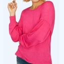 Sanctuary cozy lightweight puff sleeves pink pullover sweater women’s Size Large Photo 0