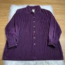 L.L.Bean  Shirt Womens XL Purple Corduroy Wide Wale Shirt Jacket Button Up Photo 1