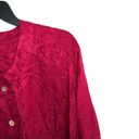 Anne Carson Vintage Anne Larson (or Carson?) Burgundy Silk Blouse Women 2X Photo 2