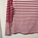 Lands'End  Women Striped Long Sleeve Rash Guard Pink Orange White Medium 10-12 Photo 3