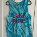 Krass&co Port &  Women's L Lake Bum Graphic Tank Top Blue Tie Dye Swirl Summer Photo 0
