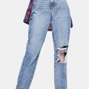 Dolls Kill Momokrom  Slashed Knee Split Hem Hi Rise Denim Jeans Distressed Us 6 Photo 1