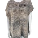 J.Jill  Pure Womens Size XS S Poncho Tunic Sweater Chunky Knit Beige Melange Photo 0