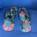 Havaianas NWOT  Size 9/10 Blue Tropical Flip Flops Photo 2