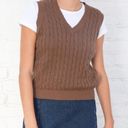 Brandy Melville  brown sweater Vest Photo 3