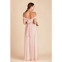 Birdy Grey NWT  Christina Convertible Vintage Blush Pink Tulle Maxi Dress Photo 6