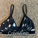 Calvin Klein Black Cream Jersey Cotton Bralette Photo 0