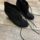 via spiga black suede wedge booties. Never worn Photo 0