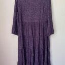 J.Jill  Long Sleeve Prairie Purple Paisley Midi Dress Viscose ~ Women’s Size L Photo 1