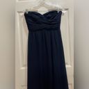 Ralph Lauren Evening Strapless Dress Navy Blue Size 4P Flowy Formal Photo 1