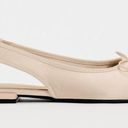 ZARA Satin Effect Flats With Bow Detail Photo 5