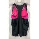 Nike  Women's Sport Mesh Layered Tankini Swim Top Black And Pink Size Medium Photo 8