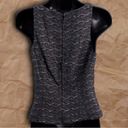 Carmen Marc Valvo Vintage  Black Gray Beaded Sleeveless Knit Top Photo 5