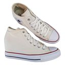 Converse  RARE CTAS Lux Mid Hidden Wedge White Canvas Trainer Sneaker Womens 10 Photo 0