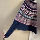 Anthropologie  sleeping on snow midland Fair isle poncho sweater wool blend M/L Photo 1