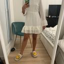 Nasty Gal White Ruffle Long Sleeve Mini Dress Photo 2