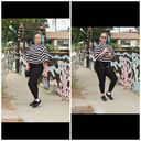 Who What Wear LG  stripe 3/4 sleeve top Photo 1