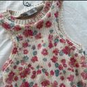 ZARA Floral Knit Tank Top Photo 3