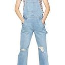 Wild Fable Oversized Distressed Denim Overall Bibs  Photo 0