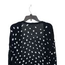 Umgee  Women's Sweaters Polka Dot Duster Open Knit Sweater Pocket Black Small Photo 6