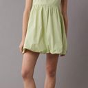 American Eagle Green Poplin Bubble Mini Dress Photo 0