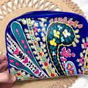 Vera Bradley NWOT  Medium Cosmetic Bag Romantic Paisley Blue Plastic Photo 1