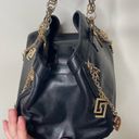 Versace  For H&M Black Leather Hobo Bag with Charms Photo 4