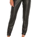 Commando Black Faux Leather Vegan Joggers XS Photo 0