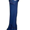 Ralph Lauren  Off Shoulder Lace Formal Sheath Gown Navy Blue Size 14 Photo 7